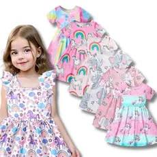 Kit 3 Vestido Floral De Princesa Para Meninas De 4 A 16 Anos.