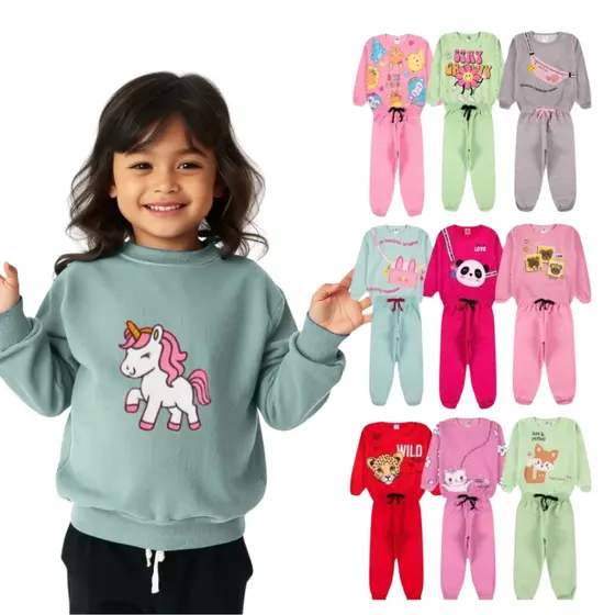 Kits Conjunto Inverno Infantil Menina Tamanho 01 ao 14