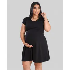 Vestido Feminino Plus Size Soltinho Confortavel Moda Modesta Grávidas