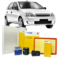 Kit Filtro Ar Cabine Óleo Combustível Gm Corsa 1.0 2005/2009