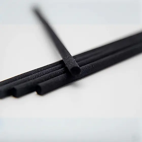 5 Varetas para Difusor de Fibra de Algodão Preta 25cm
