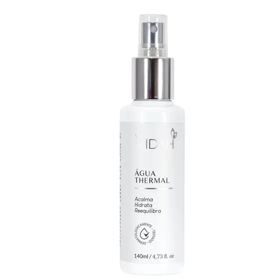 Spray de Água Thermal Facial VIDAH Hidratante Refrescante e Calmante 140ml