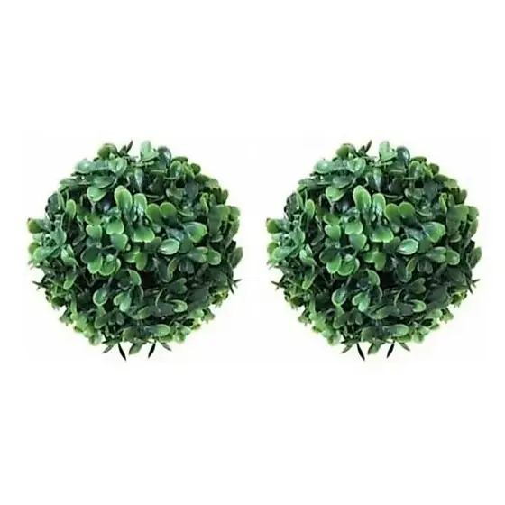 2 Bolinha Grama Buchinho Artificial Decorativa 13cm Kit Bola Decoração Mesa Festa Aniversário