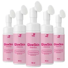 Kit 5 Sabonete Facial em Espuma GLOW SKIN - Limpeza Profunda para uma Pele Iluminada | Com Aplicador