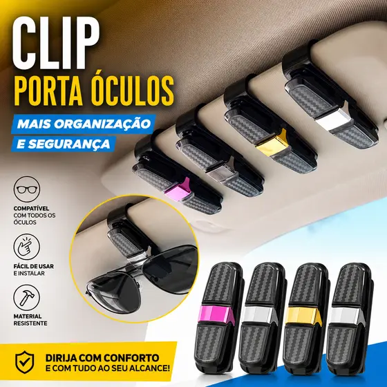 Suporte para Óculos Multifuncional Viseira Solar de Carro Óculo de Sol Cartão