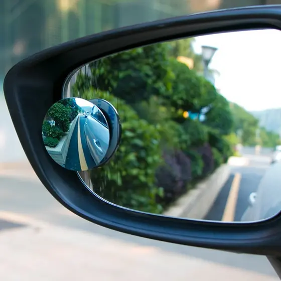 1 Par de Espelho Retrovisor Carro Moto Convexo Fixo ou Móvel Auxiliar Externo Para Pontos Cegos 5cm Universal