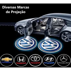 VL201 - 1 par Lâmpada LED Sem Fio Para Carro/Projetor De Luz Laser Bem-Vindo com Marca de Carro Universal Decorativo