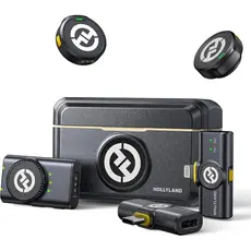 Microfone Lapela Bluetooth sem fio Hollyland Lark M2 Versão Lighting USB-C Câmera Combo Duo Original