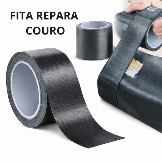 Kit De Reparo De Couro Fita Adesiva Preta Para Móveis , Sofás , Assentos De Carros , Cadeiras De Escritório , Vinil ZEM