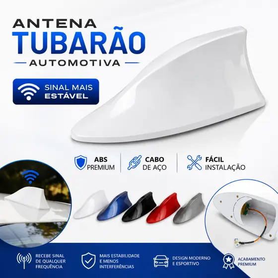 Antena Automotiva 6,0dB Rádio De Barbatana De Tubarão Do Carro Sinal FM Para Todos Carros de Teto Curvado ZEM