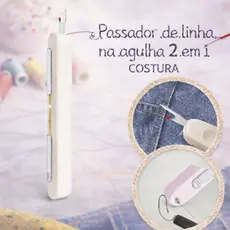Passador de Linha na Agulha 2 em 1 Costura Cortador de Linha Abridor de Costura Enfiador de Agulha Manual