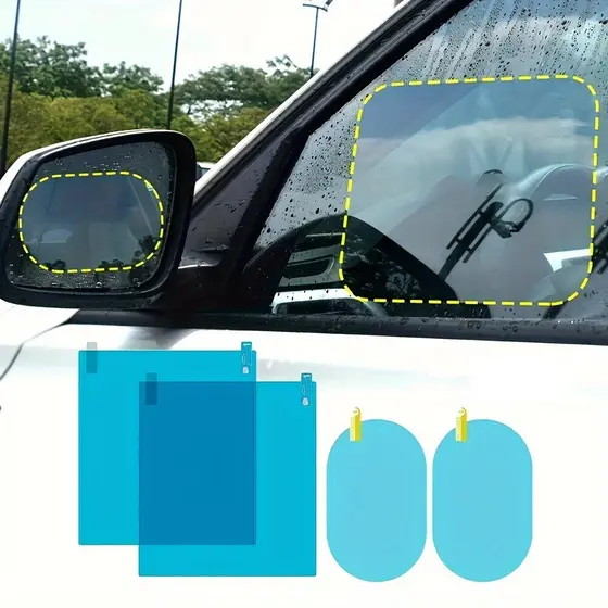 (UM PAR) 2 / 4 UNIDADES PELÍCULA PROTETORA PARA CARRO / ANTI-EMBAÇAMENTO/ANTI-NEVOEIRO/CHUVA/RETROVISOR
