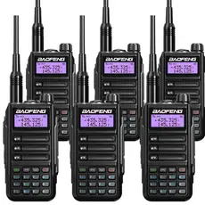 Kit 6 Radios Comunicador Baofeng UV16 Walk Talk Longo Alcance Dual Band a Prova d’água