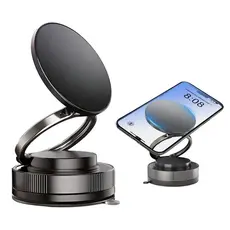 Suporte Magnético para Carro Celular 360º Portátil Ajustável com Ventosa Compatível com todos os Smartphones