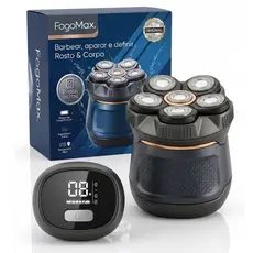 Barbeador Elétrico Masculino 6D Recarregável USB Profissional Sem Fio Máquina Aparador Shaver Cabeça
