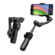 Estabilizador De Smartphone Profissional Gimbal Rastreio Facial Bluetooth Haste Extensora 20 cm 3 Eixos