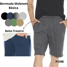 Bermuda Masculina Shorts Treino Moletom Algodão 505251-A