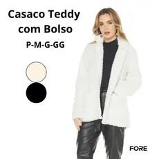 Casaco Teddy Feminino Quentinho com Bolso 080312-A