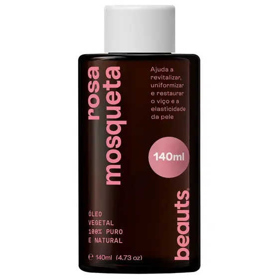 Óleo Vegetal de Rosa Mosqueta 100% Puro | Rosto, Corpo e Cabelos | Beauts