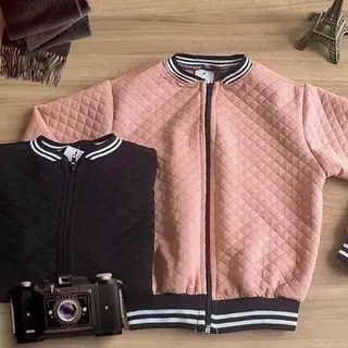 Kit 2 Jaqueta Bomber Infantil Metalasse meninas blogueira mini jaquetinha