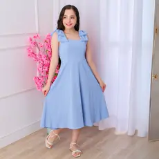 Vestido Infanto Juvenil Feminino Laço Midi Longo Premium