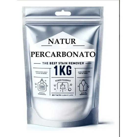 Percarbonato de Sódio 100% Puro 1KG Tira Manchas Sem Cloro Alvejante Natural Oxigênio Ativo