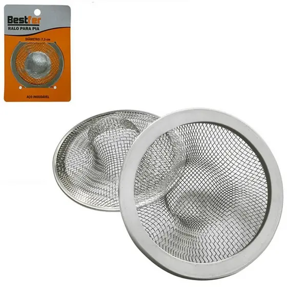 Ralo de Inox para Pia com Borda Fina 7,3 cm