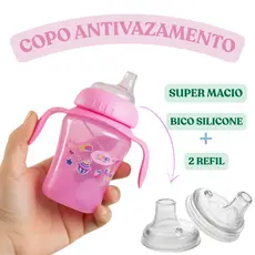 Kit Completo Para Bebê Copo 240ml / 2 Bico Refil Para Repor