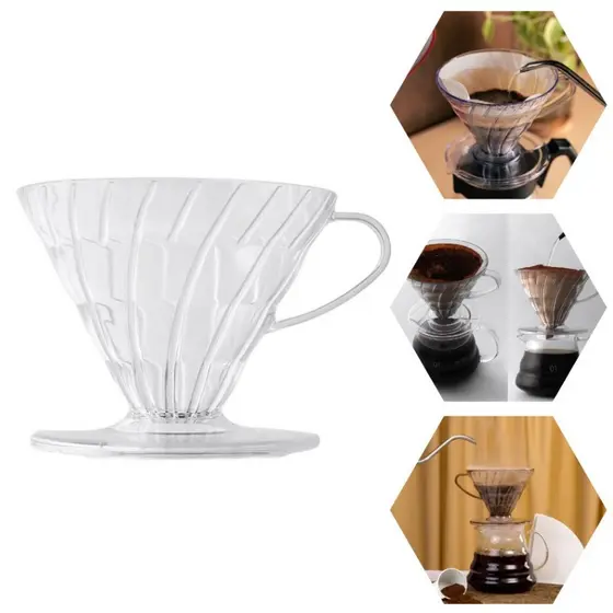 Filtro de Café Acrílico Branco V60 – Coador Manual Estilo Hario | Preparo de Café Especial