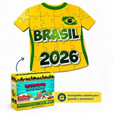 Quebra cabeça camisa copa MDF 24 peças