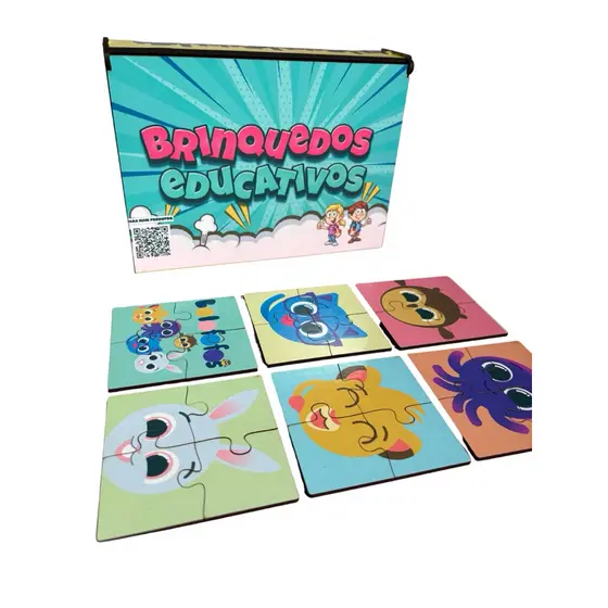 kit quebra cabeça 10cm 7 peças Bolofofos