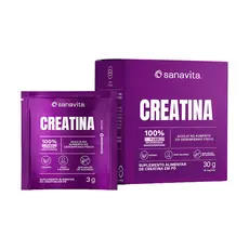 Creatina Monoidratada - Neutro com 10 Sashes - Sanavita