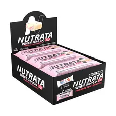 Whey Grego bar Morango com Chatilly da Nutrata Cx com 12