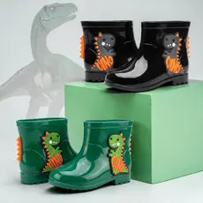 Galocha Infantil Menino Cano Curto Bota Botinha Dino Confortável Macia E Leve Quentinho Para Chuva e Invernk