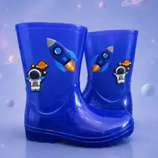 Galocha Infantil Menino Bota Cano Longo Astronauta Macia Confortável Macia e Leve