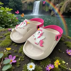 Chinelo Nuvem Infantil Menina Unicórnio Slide Confortável Leve e Macio