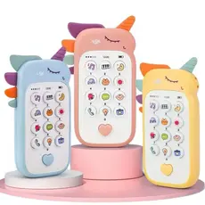 Celular Infantil Telefone Interativo Musical Unicórnio Bebê Com Luz-Lina