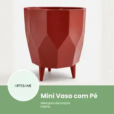 Vaso cachepô facetado mini pé plantas 20x16 N4 decorativo cachepot Injetado