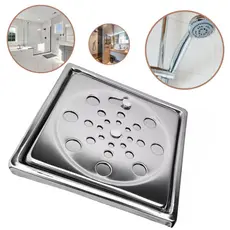 Ralo Tampa Grelha INOX QUADRADO Abre e Fecha Rotativo Com Caixilho Porta Ralo 10x10 Veda Cheiro