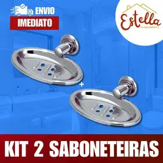 2 Saboneteira Stander Redonda Cromado