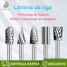 5pcs Jogo De Lima Rotativa Grossa Aço Para Madeira, Metal e Escultura