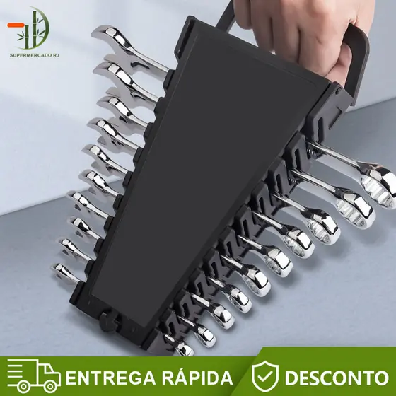 Jogo De Chave Combinada 6 a 22mm 12pçs Aço Cromado Resistente