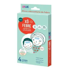 Xô Febre 4 Adesivos Refrescantes em Gel Compressas Alívio da Febre Bebê Likluc