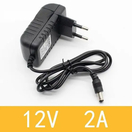 Fonte 12V 2A Bivolt AC/DC Adapter 2,5mm Para Câmera Ip Speed Dome - 12v-2a
