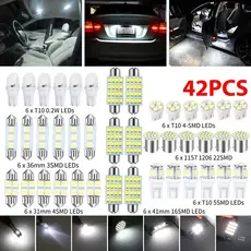 14/28/42PCS T10 31mm 36mm 39mm 12V Kit de Lâmpada LED para Interior de Carro, Luz de Mapa, Porta, Placa de Licença, Lâmp