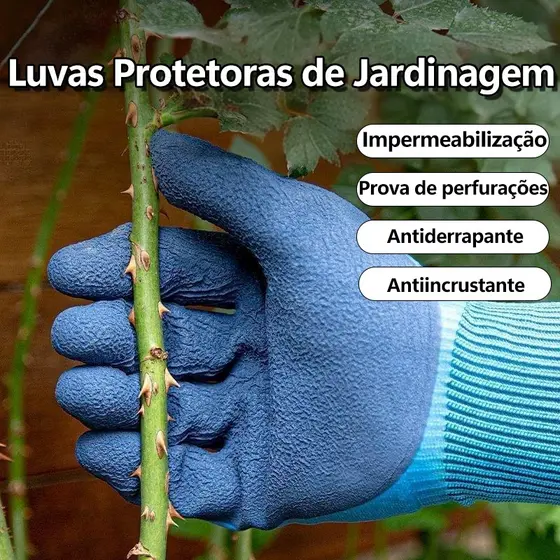 Um par de luvas de jardinagem Anti-facada Anti-facada à prova d'água plantio marítimo capina dic