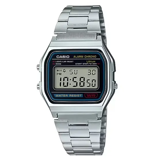 Relógio de Pulso Unissex Original Casio Vintage Digital A158WA-1DF