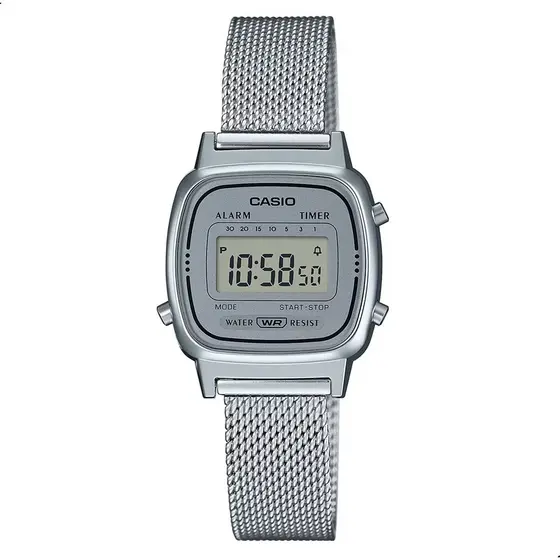 Relógio de Pulso Feminino Casio Digital Vintage Tendência Estilo Mulher Esposa LA670WEM-7DF