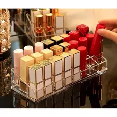 Organizador De Mesa Porta Batom Acrílico Organizador 24/36 Divisórias Batons