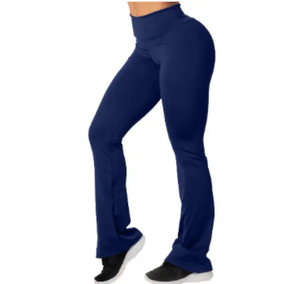 Calça Legging Flare Leg Boca De Sino Bailarina Grossa Malha Crepe Zero Transparência